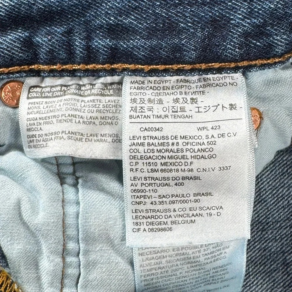 Levis 501 Mens Original Fit Straight Leg Button Fly Blue Jeans W29 L32